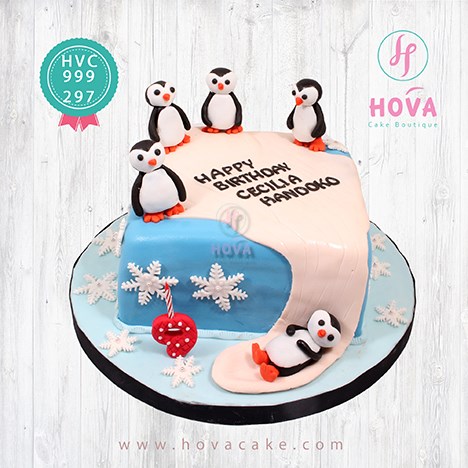 Birthday Cake Penguin untuk Children Birthday Cake