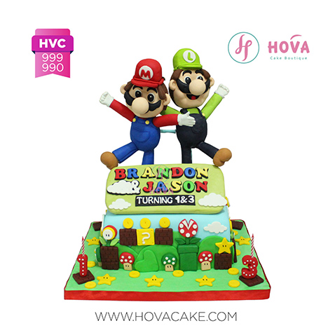 Birthday Cake Mario Luigi untuk Children Birthday Cake