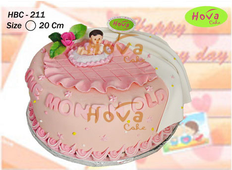 Elegant Baby Cake untuk Baby Birthday Cake