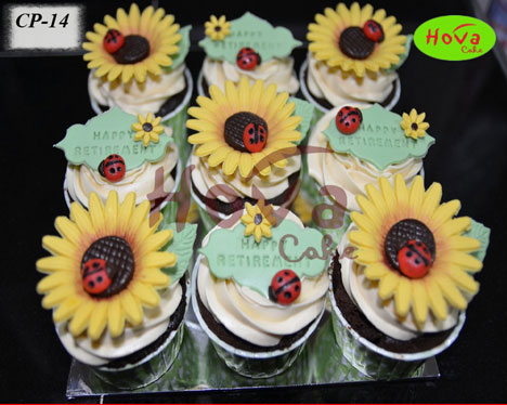 Sunflower Cupcakes untuk Birthday Cupcakes