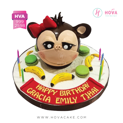 Birthday Cake Monkey Head untuk Birthday Cake for Adult