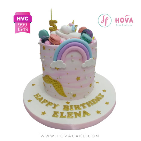 Birthday Cake Unicorn Pink untuk Birthday Cake for Adult