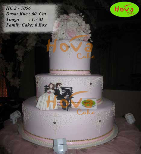 3 Tiers Wedding Cake untuk 3 Tiered Wedding Cake