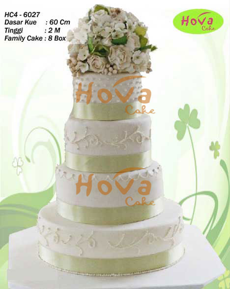 Happy Wedding untuk 4 Tiered Wedding Cake