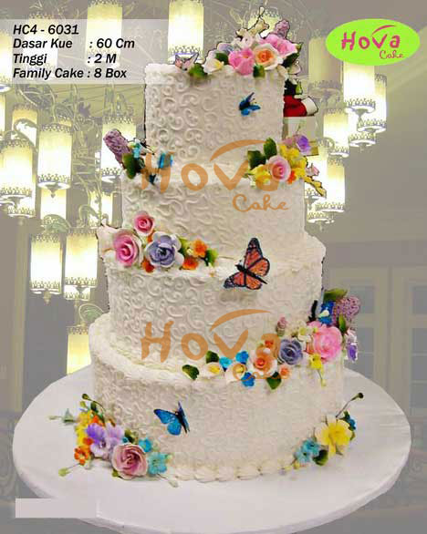 4 Tiers Wedding Cake untuk 4 Tiered Wedding Cake
