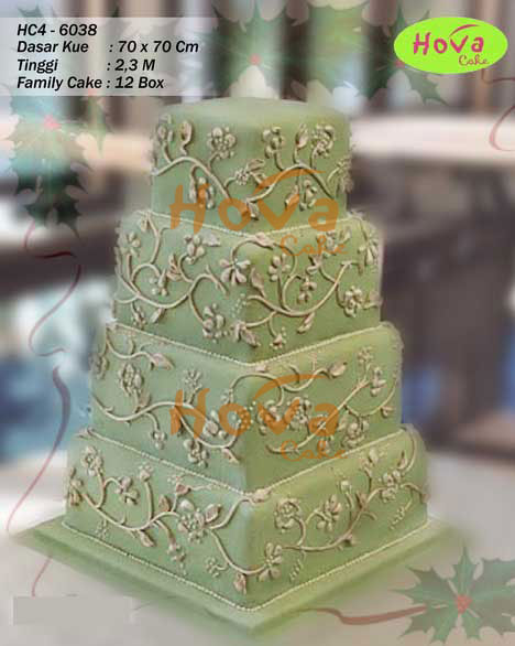 Happy Wedding untuk 4 Tiered Wedding Cake