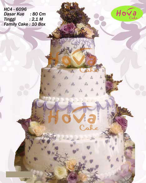 4 Tiers Wedding Cake untuk 4 Tiered Wedding Cake