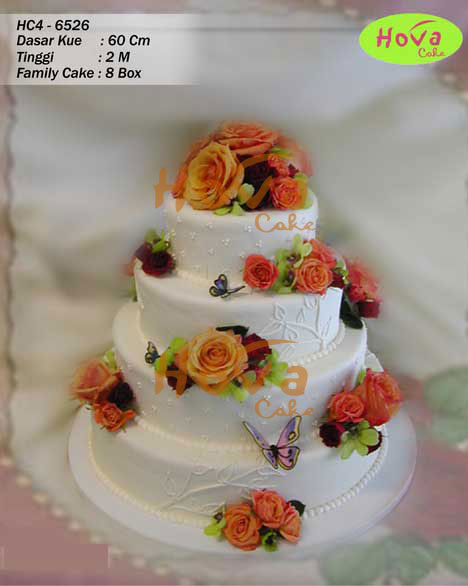 4 Tiers Wedding Cake untuk 4 Tiered Wedding Cake