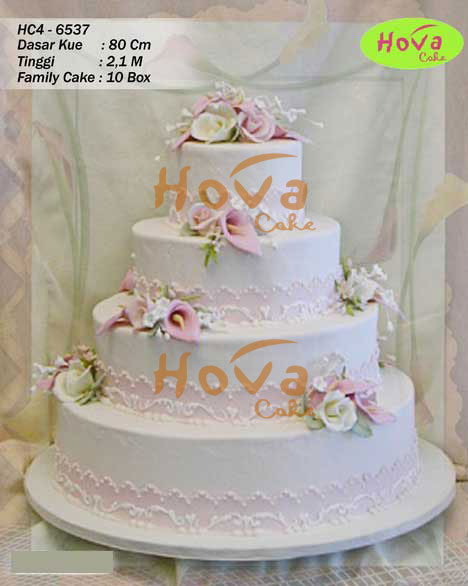 4 Tiers Wedding Cake untuk 4 Tiered Wedding Cake