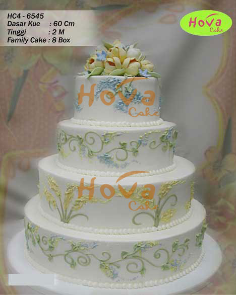 4 Tiers Wedding Cake untuk 4 Tiered Wedding Cake