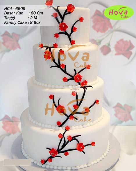 4 Tiers Wedding Cake untuk 4 Tiered Wedding Cake
