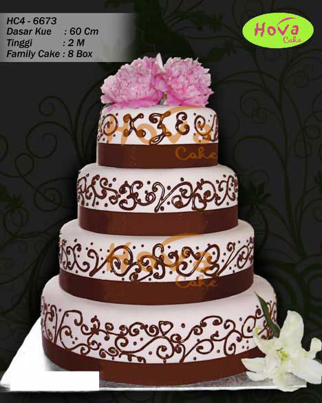 4 Tiers Wedding Cake untuk 4 Tiered Wedding Cake