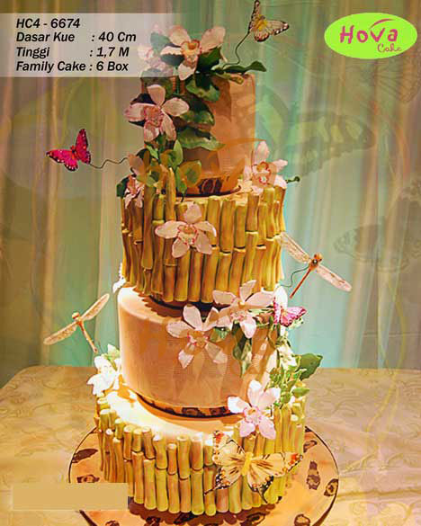 4 Tiers Wedding Cake untuk 4 Tiered Wedding Cake
