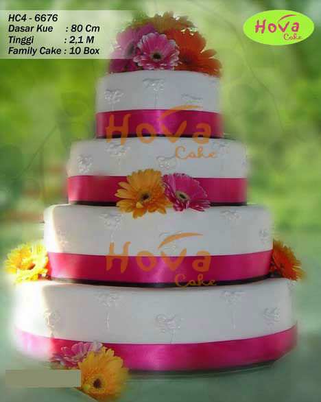 4 Tiers Wedding Cake untuk 4 Tiered Wedding Cake