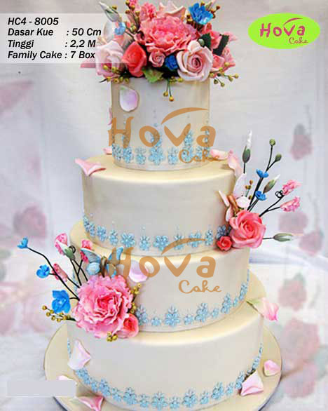 4 Tiers Wedding Cake untuk 4 Tiered Wedding Cake