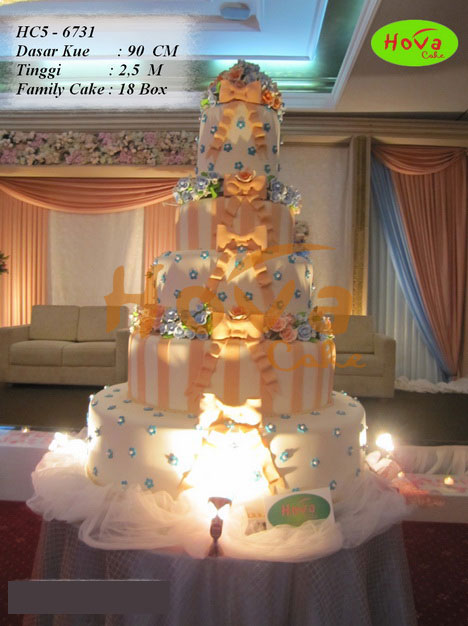  untuk 5 Tiered Wedding Cake