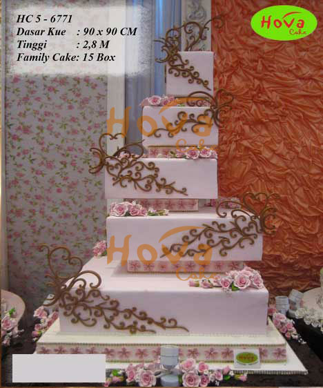 5 Tiers Wedding Cake untuk 5 Tiered Wedding Cake