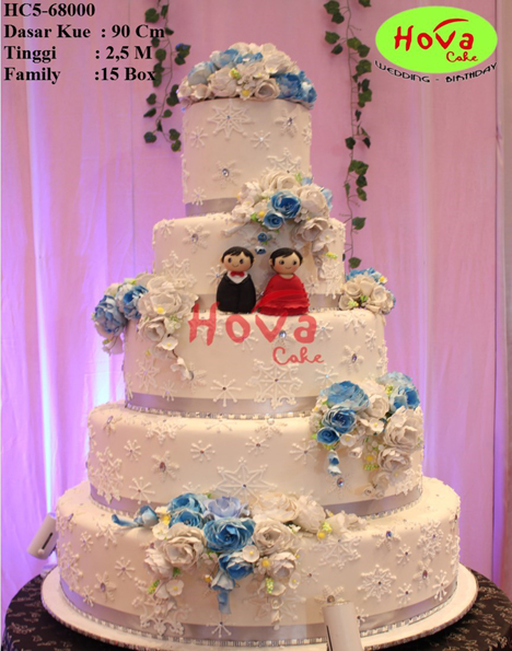 Wedding Cake Snow Flake untuk 5 Tiered Wedding Cake