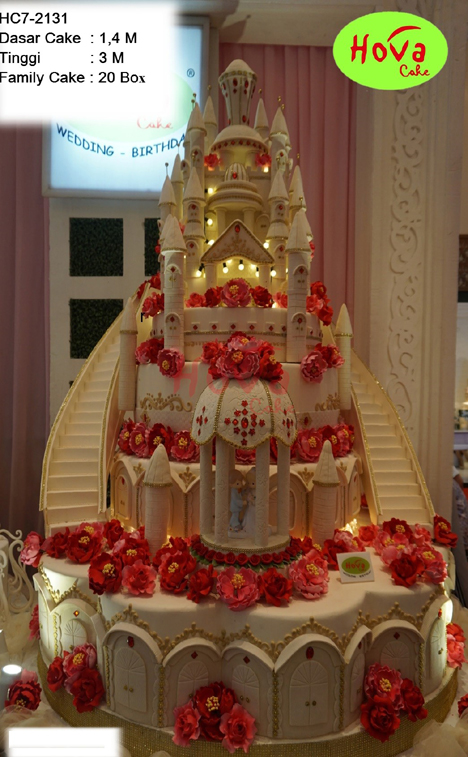 Wedding Cake Castle untuk 7 Tiered Wedding Cake