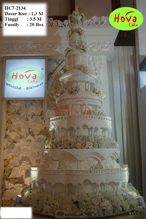 Elegant Wedding Cake untuk 7 Tiered Wedding Cake