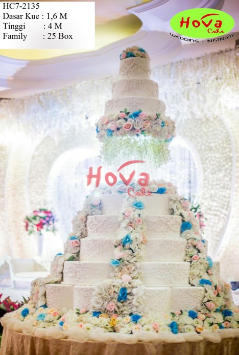 Big 7 Tiers Wedding Cake untuk 7 Tiered Wedding Cake