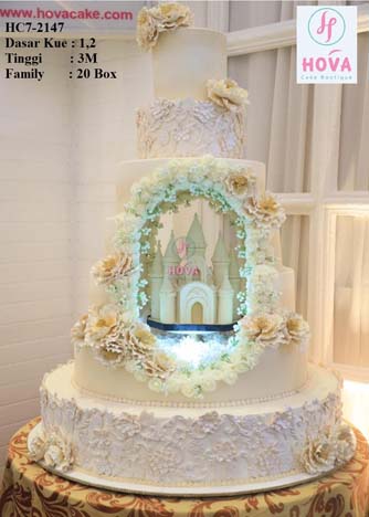 Wedding Cake White Castle untuk 7 Tiered Wedding Cake