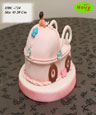Koleksi kue : Cute Pink Baby Stroll Cake