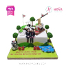 Koleksi kue : Birthday Cake Couple in Golf Field