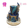 Koleksi kue : Birthday Cake Blue Ocean Elegant
