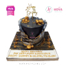 Koleksi kue : Birthday Cake Black Gold Elegant