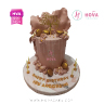 Koleksi kue : Birthday Cake Brown Gold Elegant