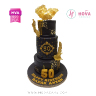 Koleksi kue : Birthday Cake Gold Elegant