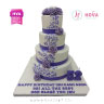Koleksi kue : Wedding Cake 4 Tiers Purple Elegant