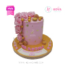 Koleksi kue : Birthday Cake Elegant Pink Gold