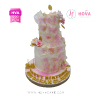 Koleksi kue : Birthday Cake Elegant Pink Gold Flowers