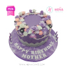 Koleksi kue : Birthday Cake Elegant Purple