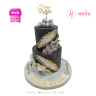 Koleksi kue : Birthday Cake Elegant Black Gold
