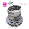 Koleksi kue : Birthday Cake Grey Car