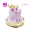 Koleksi kue : Birthday Cake Purple Gold