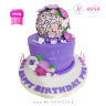 Koleksi kue : Birthday Cake Purple Floral