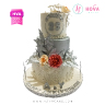 Koleksi kue : Birthday Cake Elegant Grey