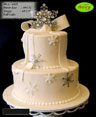 Koleksi kue : Elegant Snowy Winter Wedding Cake