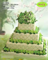 Koleksi kue : Green Flower Garden Wedding Cake