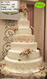 Koleksi kue : Classic Lace 3D Wedding Cake