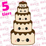 Five Tiered Wedding Cake