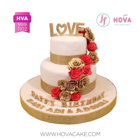 Birthday Cake Flowers and Love untuk Birthday Cake for Adult