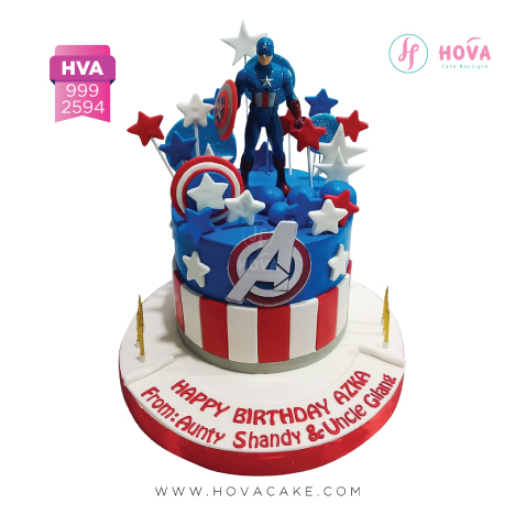 Birthday Cake Captain America untuk Birthday Cake for Adult