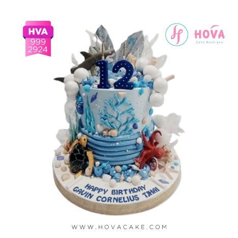 Birthday Cake Elegant Sea Theme untuk Birthday Cake for Adult
