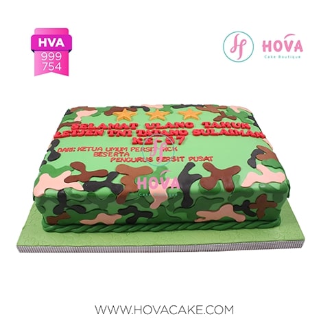 Kue Ulang Tahun TNI Loreng untuk Birthday Cake for Adult