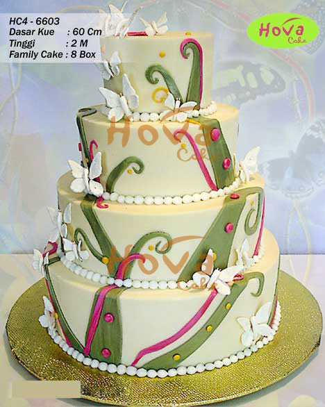 4 Tiers Wedding Cake untuk 4 Tiered Wedding Cake